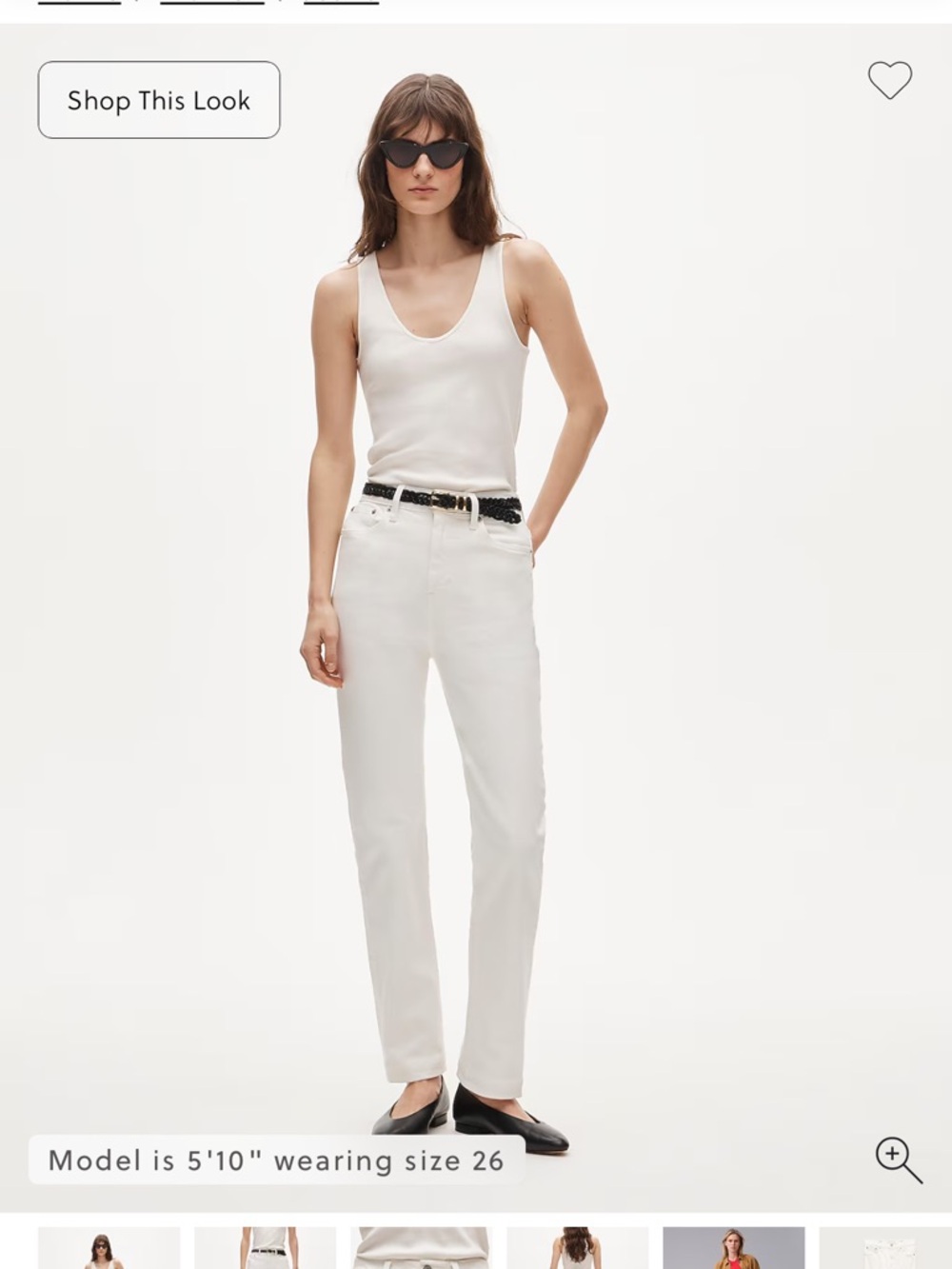 J. Crew Nipped straight jean in stretch White